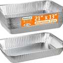 21"x13" Full Size Aluminum Pans, 20 Pack – Heavy Duty Deep Disposable Foil Roasting Pan & Baking Pans, Large Chafing Trays for Catering, Steam Table, Hotels, Restaurants, Buffets & Bakeware