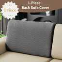 Couch Cushion Covers for Sectional Sofa, Wear Resistant Stretch Sofa Slipcovers for Sofa Universal Cushion Protector Washable Elastic Couch Seat Cover for Pets (Dark Gray, 1 Back Cover)