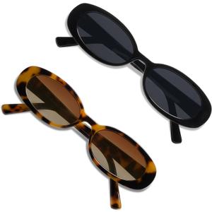 VANLINKER Polarized Retro Oval Sunglasses for Women and Men Small 90s Style VL9580
