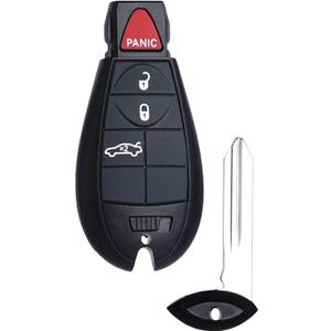 Key Fob FOBIK Keyless Entry Remote Control Replacement Fits for Dodge Dart 2012 2013 2014 2015 2016 2017 M3N32297100 56046771AA 4Button Keyed Ignition