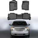 Mixsuper Custom Fit for Floor Mats 2007-2014 Cadillac Escalade/Chevrolet Tahoe/GMC Yukon All Weather Floor Liners Durable 1st & 2nd Row Mat Liner Set Black