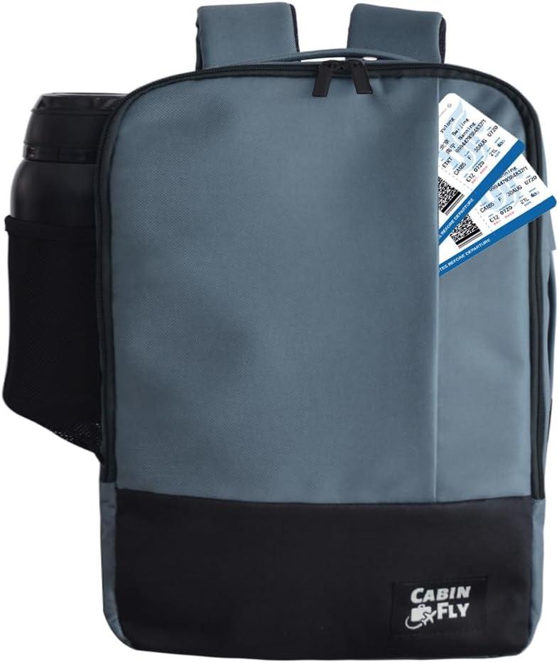Bellanca Air Canada And WestJet Personal Item Size Backpack Under Seat Carry-on Bag Flair Airlines Hand Luggage (Blue, 16x12x6In)