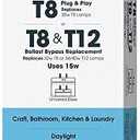 Feit Electric T4815/850/AB/LED/10 Type A and B, Plug and Play or Single Ended Ballast Bypass Installation, 15W=40W, Fluorescent Tube Replacement, UL, 10-Pack, 5000K Daylight 4FT T8 T2 LED Tube Light