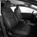 AOMSAZTO Car Seat Cover Fit for Tesla Model 3 2024 2025 (Not for Performance) - Full Set Black Seat Covers(with Armrest Cover)