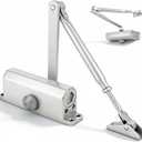 Heavy Duty Automatic Door Closer, Self Closing Hydraulic Door Closer, Soft Close No Slam, Anti Rust Aluminum, Easy DIY Install, Fits 88-143lb Doors 23-43in, for Home & Commercial Use