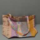 1pc Small Fresh Striped Shoulder Bag Handbag Large Capacity Fashionable Floral Canvas Shoulder Bag Portable Female Student Shopping Bag New Floral Handbag Beach Travel Shopping Essential Suitable For Students Commuting Ladies Vacation Wear Fashionabl