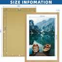 Hongkee 24x36 Poster Frame Set of 2, Natural Oak Wood Style - Display 20x30 Picture with Mat or 24 x 36 Poster without Mat, Wall Mounting Horizontal and Vertical