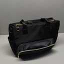 2-in-1 Laptop Tote Bag for Women with Big Insulated Lunch Compartment, Soft Nylon Work Tote Bag with 15.6 Inch Laptop Compartment& Cup Holder for Teacher Nurse Business Travel Daily (Black)