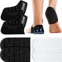 Adjustable Heel Cups for Heel Pain Relief, Heel Spur Relief Products, Provide Supportive and Cushioning Gel Heel Pads Cushion for Plantar Fasciitis Relief Achilles Tendonitis (L - Women's 9.5-13 | Men's 8.5-14, Black)