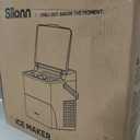 Silonn Countertop Ice Maker, Ice Makers Countertop with 2.5L Expandable Ice Basket & 1.8L Water Tank, 26Lbs/24H, 9 Bullet Ice in 6 Mins, Self-Cleaning, 2 Ice Sizes for Home Kitchen