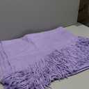 Homiest Decorative Knitted Throw Blanket with Fringe, Lightweight Acrylic Knit, Soft & Cozy Tassel Blanket for Couch, Sofa, Bed (Lavender, 50 x 60 Inch)