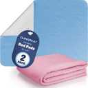 [Upgrade] CLOVERCAT 2 Pack Large Size 35x27 Bed Pads Washable Waterproof Mattress Protector, Reusable Incontinence Pee Pads for Bed Wetting Toddlers, Adults, Elderly, Women or Kids, Children