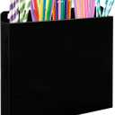 Magnetic Acrylic Straw Holder for Cabinet,Straws Storage Container for Cupboard with Double Sided Adhesive,Straws Dispenser for Kitchen Counter