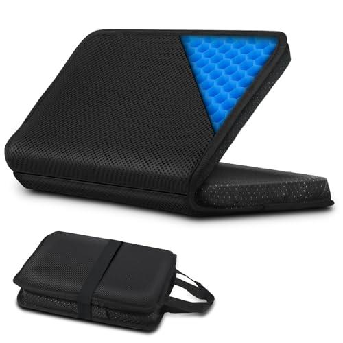 Demine Gel Travel Seat Cushion – Portable Airplane & Stadium Cushion – Gel Grid Design for Ultimate Comfort – Foldable Cushions for Commute, Airplanes, Camping, Bleachers