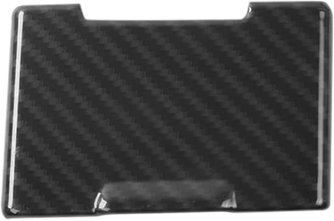 Voodonala Carbon Fiber Grain Central Electrical Outlet Socket Trim Smoking Lighter Hole Cover for Ford F150 2015 - 2020(1pc, Carbon Fiber Black)