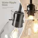 Modern Pendant Lights Kitchen Island Hanging Lights,Black,2 Pack