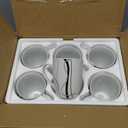 VEWEET Ceramic Coffee Mugs Set of 6, 11 OZ Coffee Cups Set with Handle, White Mugs Set Porcelain Cup Set for Kitchen, Microwave Dishwasher Safe, Series Fiona