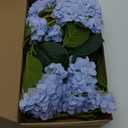 PARTY JOY 12PCS 15.4In Artificial Hydrangea Silk Flowers Bouquet Faux Hydrangea Stems for Wedding Centerpieces Home Decor