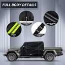 Car Cab Cover for Jeep Gladiator 2020-2025, Migaven Waterproof Cover with Driver Door Zipper Windproof Straps All Weather Snow Rain UV Protection