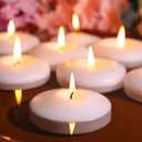 48 Pack White Floating Candles 3 inch Unscented Floating Candles for Centerpieces 8 Hours Long Burn Time-3 Floating Candle Bulk for Wedding Cylinder Vases