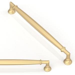 10 Pack Brushed Gold Cabinet Pulls 7.5 Inch(192mm) Kitchen Cabinet Handles Solid Zinc Alloy Cabinet Hardware Drawer Pulls