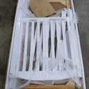 Dream On Me Full Size 2-in-1 Folding Stationary Side Crib In White, Locking Wheels, Folds Flat For Storage, Comes with Teething Guard, Non-Toxic Finish