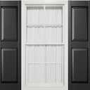 Mid America 00021451002 Standard Size Williamsburg Double Panel Vinyl Shutters, w/Installation Shutter-Lok's & Matching Screws (Per Pair), 002, 14 3/4"W x 51"H, Black
