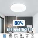LED Flush Mount Ceiling Light - 15 Inch Ceiling Light Fixtures 3000/4000/5000K Adjustable, 25W (200W Equivalent), 2200LM, Dimmable Light Fixture for Bedroom, Kitchen, Bathroom, Energy Star, ETL