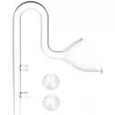 Aquatic Mini Glass Lily Pipe Protein Skimmer Inflow and Outflow for Mini Nano Tank Filter System for Fish Tank Accessories (Mini 10mm Out)