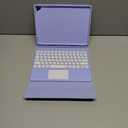 Keyboard Case for iPad 6th/5th Gen Air 2 Pro 9.7 inch Touchpad Detachable Keyboard with Mouse - Purple