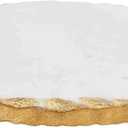 Mud Pie Marble Trivet, 1 1/4" x 8 1/2" dia, Gold