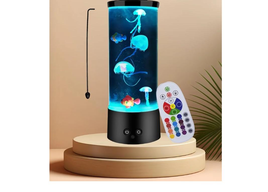 LEHAHA Jellyfish Lamp with 16 Color Changing Relax Mood Light with Remote Control USB/Battery Jellyfish Aquarium for Home Office Table Room Decor Gifts for Adults