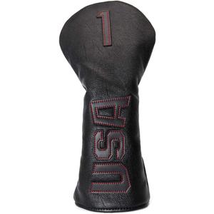 TaylorMade, Titleist, Callaway Golf Driver & Fairway Wood Headcovers - Black Synthetic Leather, Thick, Cool, USA Made