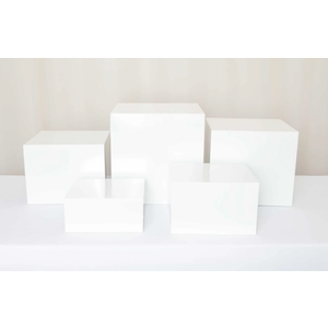 White Pedestal Cake/Dessert Display Stands 5 Pcs