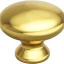 20 Pack Cabinet Knobs, Round Drawer Knobs, Brass Gold Single Hole Kitchen Drawer Dresser Hardware