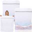 Dntorx 2 Pack XXX-Large Mesh Laundry Bags for Delicates, 35 x 43 Inches Reusable Laundry Bag Durable Wash Bags for Washing Machine for College, Family, Travel, Storage