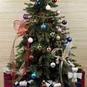 2 x Emopeak 24Pcs Christmas Balls Ornaments for Xmas Christmas Tree - 4 Style Shatterproof Christmas Tree Decorations Hanging Ball for Holiday Wedding Party Decoration (Black, 1.6"/4.2CM)