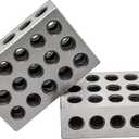Pair 1" x 2" x 3" Precision Steel 1-2-3 123 Blocks 23 Holes
