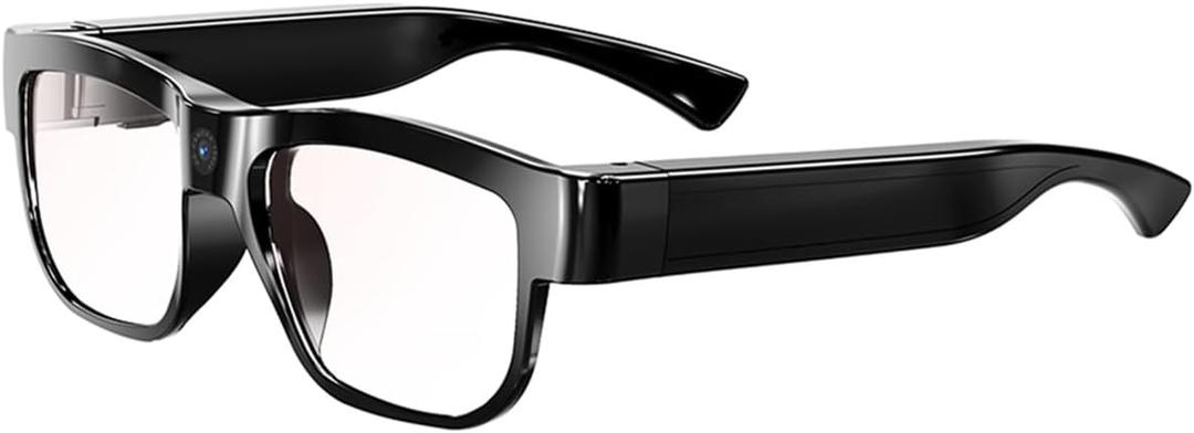 Camera Glasses Video Glasses HD Smart Glasses Recording Outdoor Sport Glasses with Camera Wearable Eyeglass Built-in 32G Memory Card only Open on Computer