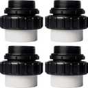 TonGass (4-Pack) 2" MIP x 2" PVC Hi-Temp Unions Compatible with Pentair Whisperflo & Intelliflo Pool Pumps Hand-Tightened Pool Pump High Temp Unions Replacement for Schedule 40 Male Adapters