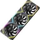 Jungle Leopard Galaxy 120mm PC Reverse Blade Case Fans, ARGB and PWM Cooling Fan PC, Axle Core Double Ring CD Pattern Module Computer Fans, Daisy-Chain 5V RGB Fan (Black 3 Pack)