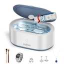 JeaTone Ultrasonic Jewelry Cleaner, 46KHz Sonic Jewelry Cleaner Machine for All Jewelry, Eyeglasses, Retainers, Dentures, Rings, Watches, Earrings & More, 304 Stainless Steel 20oz Cleaning Pod (Grey)