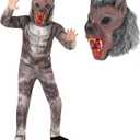 Morph Werewolf Costume Kids Wolf Costume Kids Werewolf Costume Big Bad Wolf Costume Kids Halloween Costumes For Boys Wolf (Large)