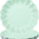 2 x BHHQHH 50Pcs Disposable Scalloped Paper Plates 9 Inch Shell Edge Dinner Paper Plates for Wedding Baby Shower Birthday Party Bridal Party Supplies(Green)