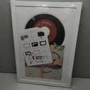 Engineered Wood Vinyl Record Frame for the Wall Display Album Cover, White 16 x 24 Frame with Wood-grain for any 12 Inch LP Record - 1 Pack