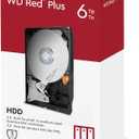 Western Digital 6TB WD Red Plus NAS Internal Hard Drive HDD - 5400 RPM, SATA 6 Gb/s, CMR, 256 MB Cache, 3.5" -WD60EFPX