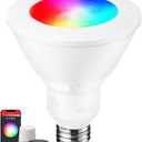 TORCHSTAR PAR30 WiFi Smart Spotlight Bulbs, RGB LED Color Changing Light, 10W, Google Assistant Amazon Alexa Compatible, 60W Equivalent, 2000K-5000K Tunable White CCT, E26 Base, No Hub Required