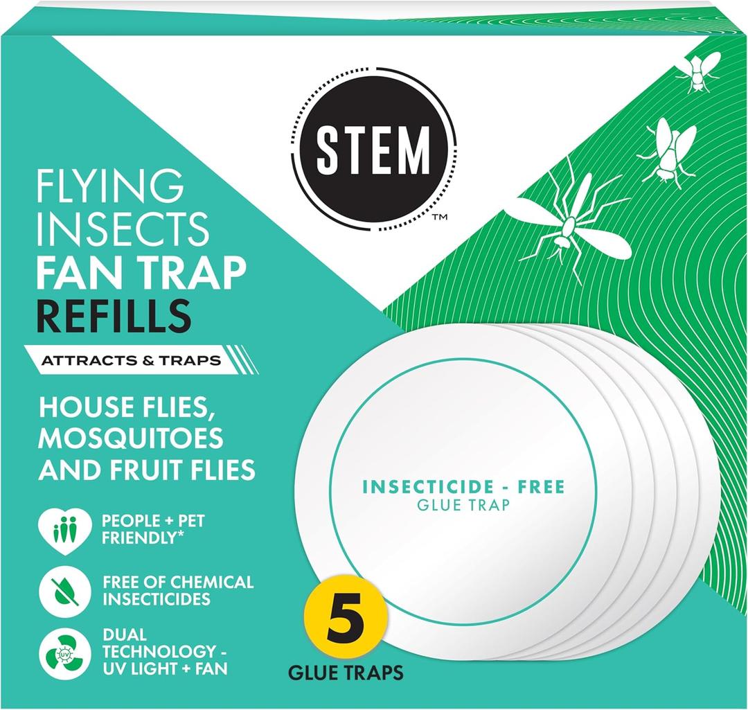 STEM Glue Trap Rell Pads for STEM Flying Insect Fan Trap Device, 5 Count STEM Glue Trap Rell Pads for STEM Flying Insect Fan Trap Device, 5 Count