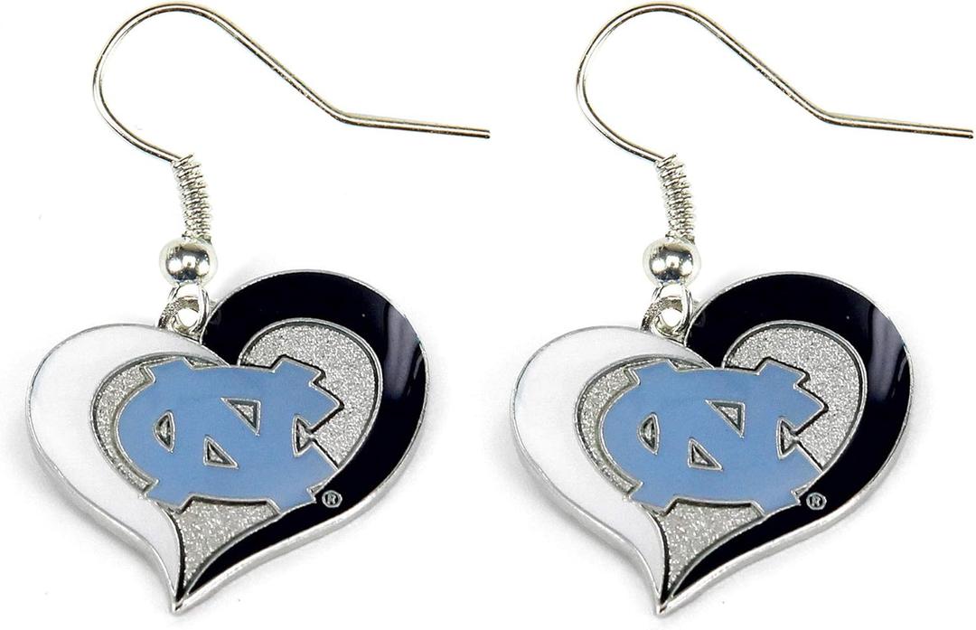aminco NCAA womens Swirl Heart Earrings