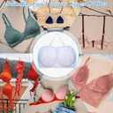 Prasacco 5 Pack Bra Washing Bags for Laundry,Bra Laundry Bags for Washing Machine 3D Protective Bras Wash Bag with Handle Zipper for Women Storage Wash Delicates Underwear Brassiere,Blue